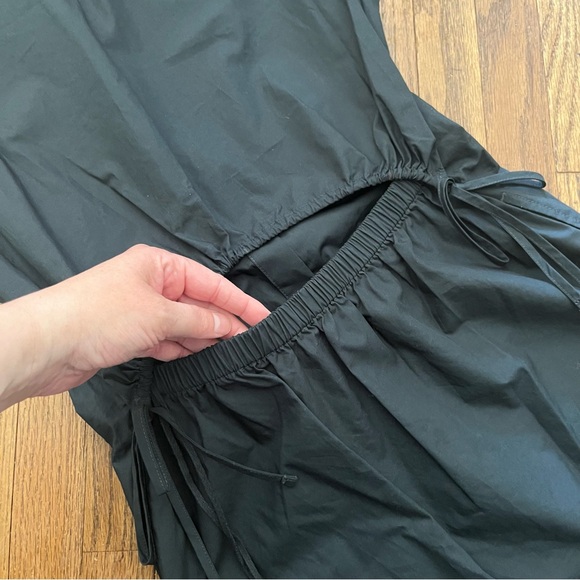 GAP Black Shirt Utility Dress Cut Out Back  Size XS - Picture 6 of 8